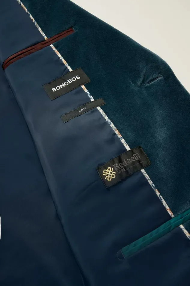 Men Jetsetter Italian Velvet Blazer Frost Blue Bonobos Blazers and Sport Coats