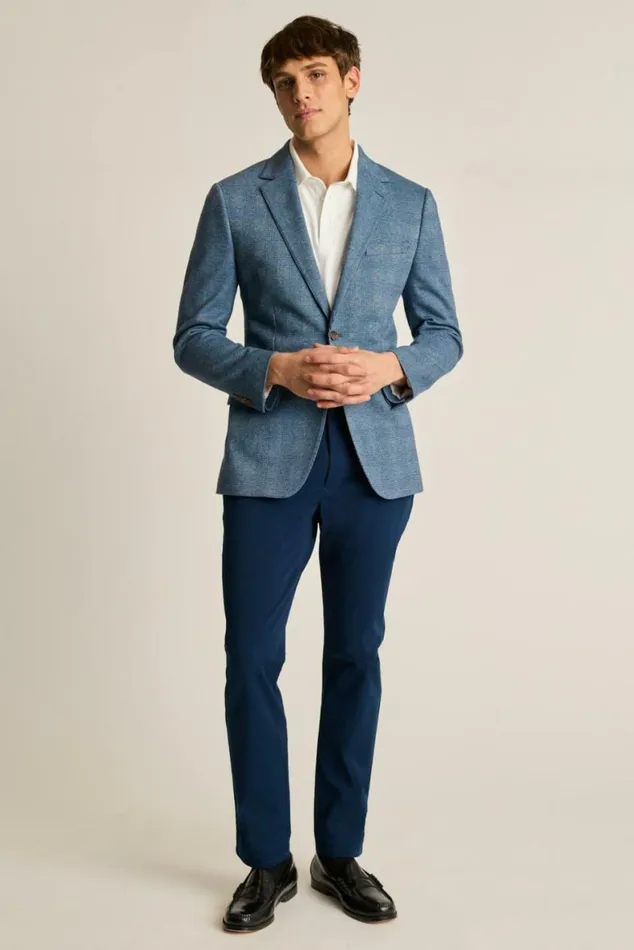 Men Jetsetter Knit Blazer Ocean Blue Glenplaid Bonobos Blazers and Sport Coats Men Jetsetter Knit Blazer Ocean Blue Glenplaid Bonobos Blazers and Sport Coats