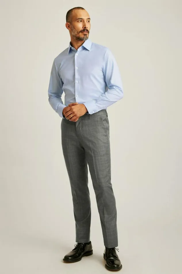 Men Jetsetter Premium Dress Shirt Blue Dobby Bonobos Formal Dress Shirts