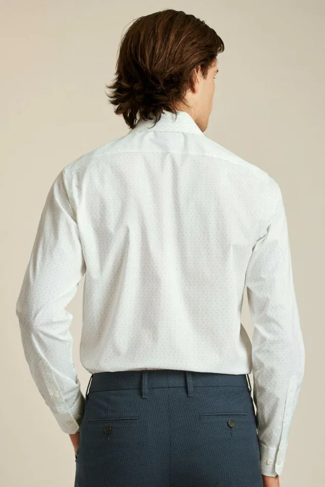 Men Jetsetter Stretch Dress Shirt Blue Dotted Line Geo Bonobos Business Casual Shirts