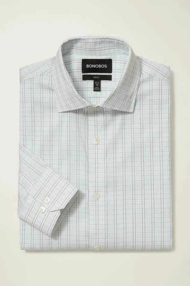Men Jetsetter Stretch Dress Shirt Blue Kinsale Check Bonobos Business Casual Shirts