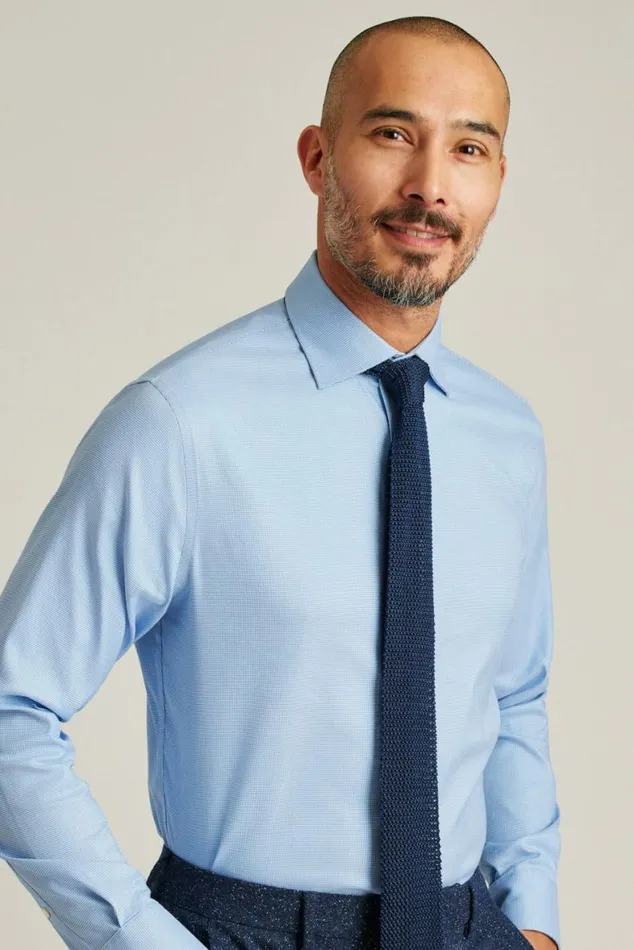 Men Jetsetter Stretch Dress Shirt Blue Texture Bonobos Business Casual Shirts