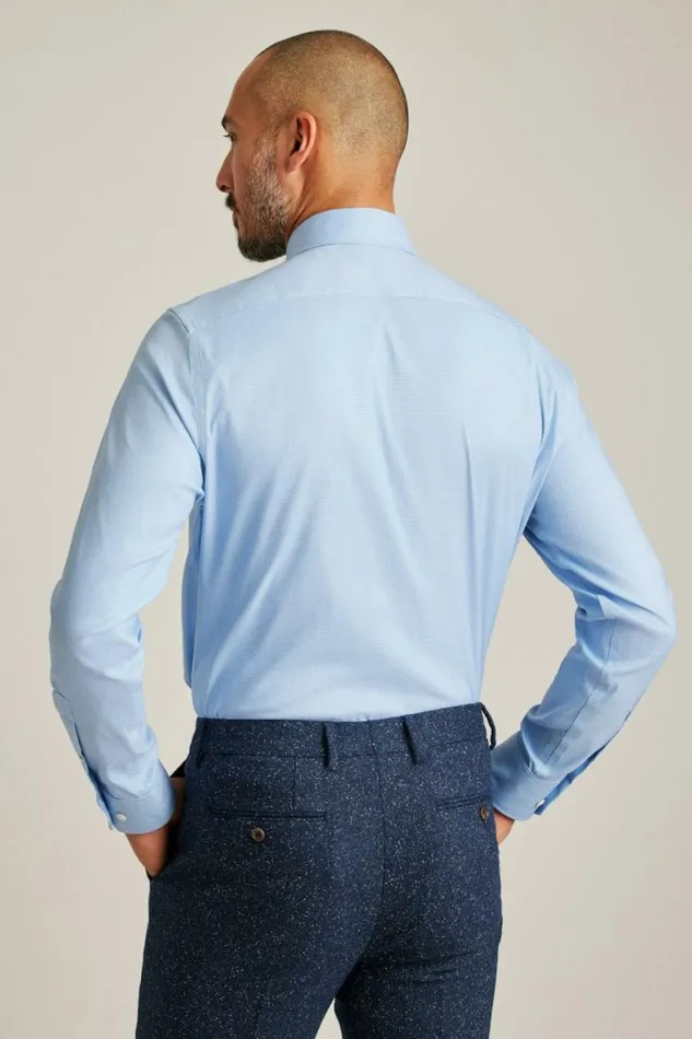 Men Jetsetter Stretch Dress Shirt Blue Texture Bonobos Business Casual Shirts
