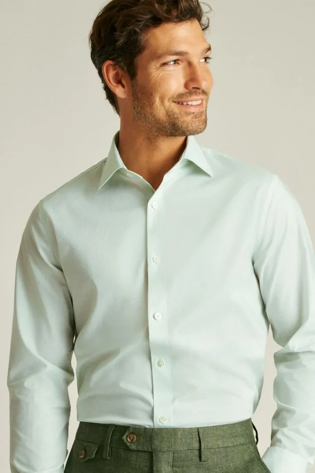 Men Jetsetter Stretch Dress Shirt English Ivy Green Geo Bonobos Business Casual Shirts