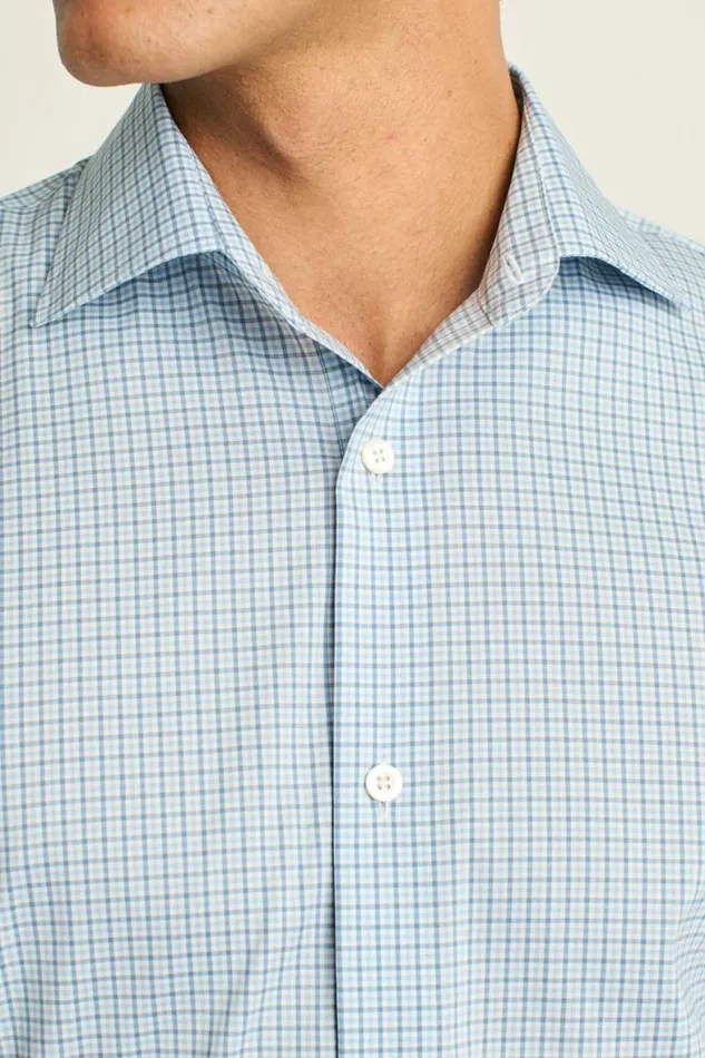 Men Jetsetter Stretch Dress Shirt Multi Blue Tattersal Bonobos Business Casual Shirts