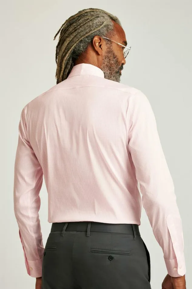 Men Jetsetter Stretch Dress Shirt Pink Micro Windowpane Bonobos Business Casual Shirts