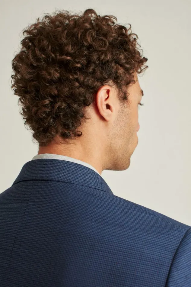 Men Jetsetter Stretch Italian Wool Blazer Bright Navy Check Bonobos Blazers and Sport Coats
