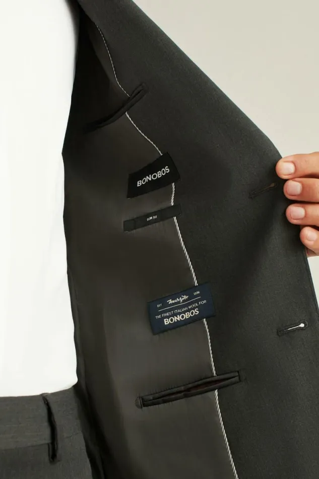 Men Jetsetter Super 120s Italian Wool Blazer Charcoal Bonobos Blazers and Sport Coats