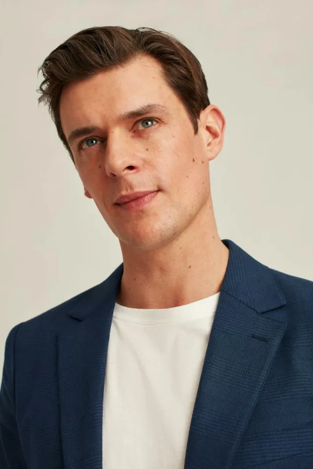 Men Jetsetter Unconstructed Blazer Navy Tonal Glen Plaid Bonobos Blazers and Sport Coats