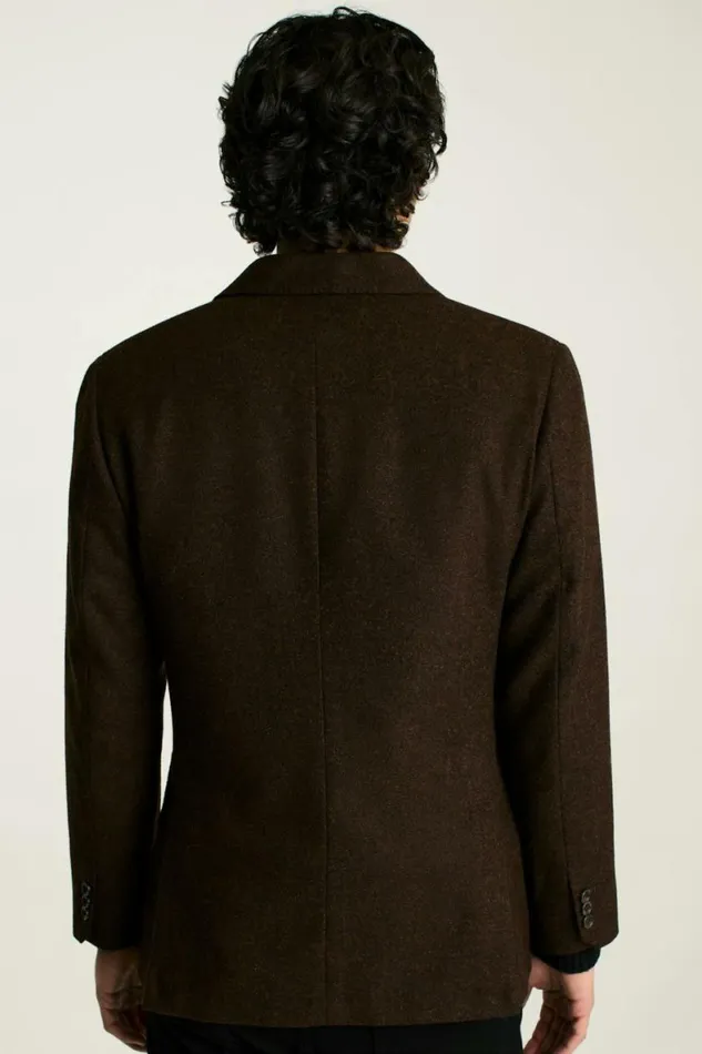 Men Jetsetter Unconstructed Double Breasted Blazer Walnut Brown Bonobos Blazers and Sport Coats