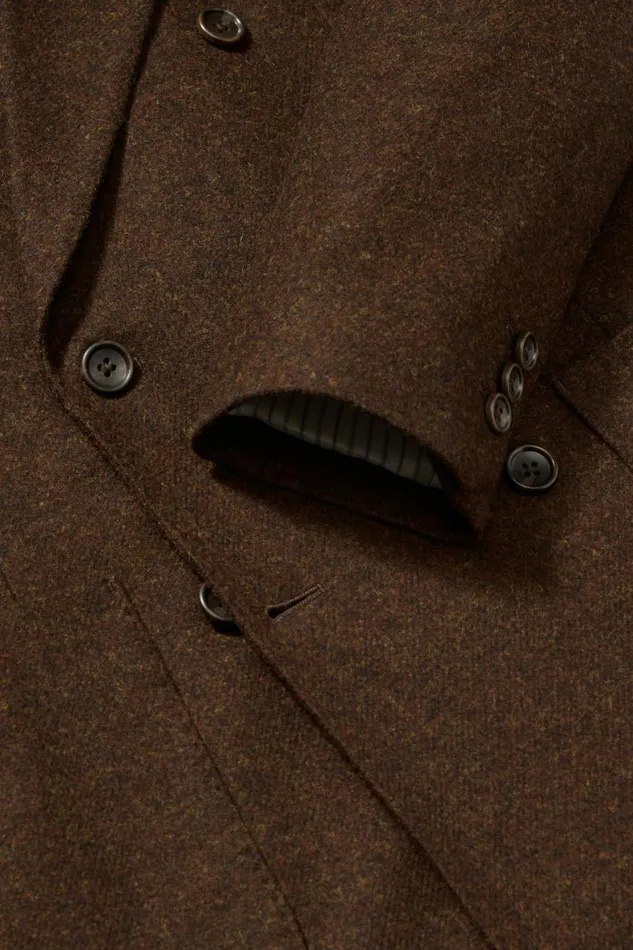 Men Jetsetter Unconstructed Double Breasted Blazer Walnut Brown Bonobos Blazers and Sport Coats