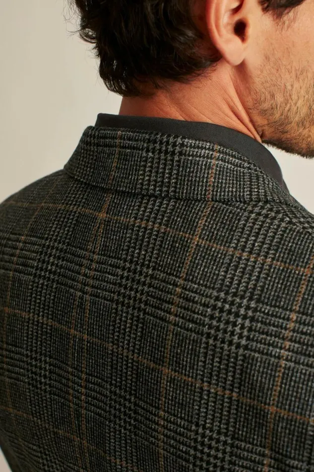 Men Jetsetter Unconstructed Italian Wool Blazer Dark Grey Glen Plaid Bonobos Blazers and Sport Coats