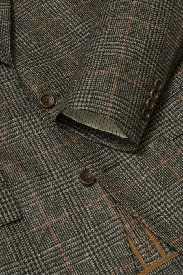 Men Jetsetter Unconstructed Italian Wool Blazer Dark Grey Glen Plaid Bonobos Blazers and Sport Coats