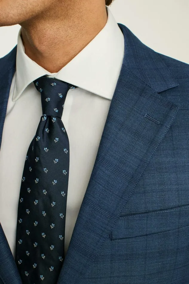 Men Jetsetter Wool Blazer Mid Blue Glen Plaid Bonobos Blazers and Sport Coats