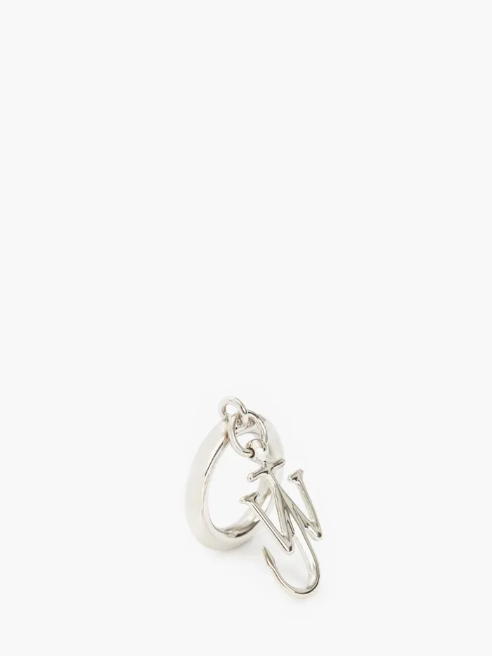 Men JEWELLERY JW Anderson JWA ANCHOR CHARM RING Silver Tone