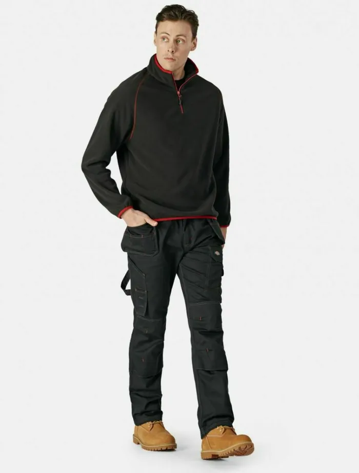 Men Jumpers and Sweatshirts Dickies Smithfield Two Tone Fleece Black Red