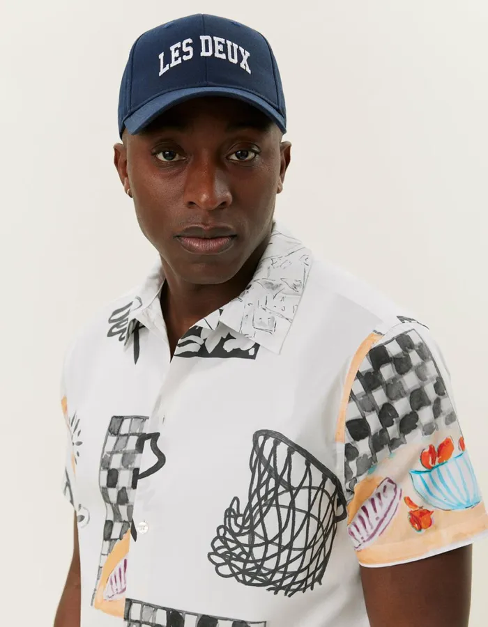 Men Kamar AOP SS Shirt 8211 Light Ivory Les Deux ShirtsOvershirts