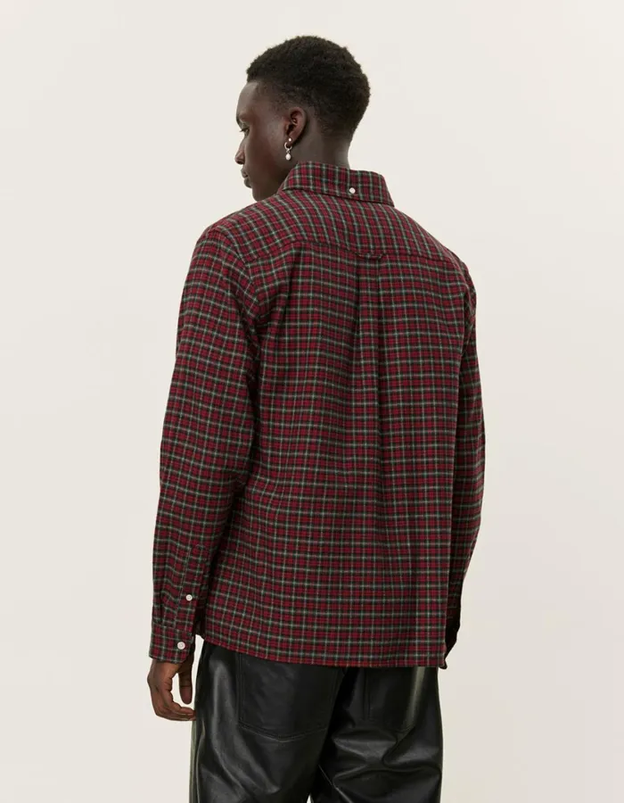 Men Kent Check Shirt 20 8211 RedBlack Les Deux ShirtsOvershirts