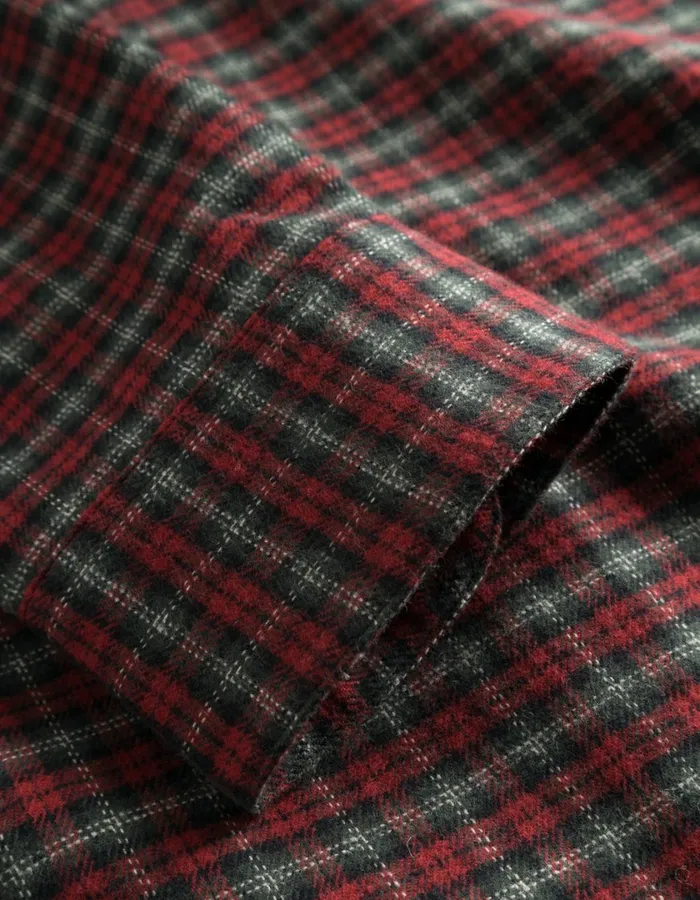 Men Kent Check Shirt 20 8211 RedBlack Les Deux ShirtsOvershirts