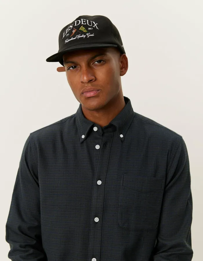 Men Kent Check Shirt 20 8211 RosinDark Navy Les Deux ShirtsOvershirts