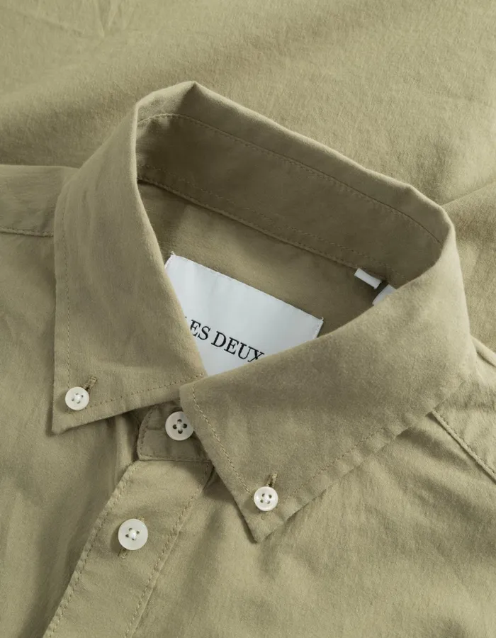 Men Kent Light Oxford Shirt 8211 Surplus Green Les Deux ShirtsOvershirts