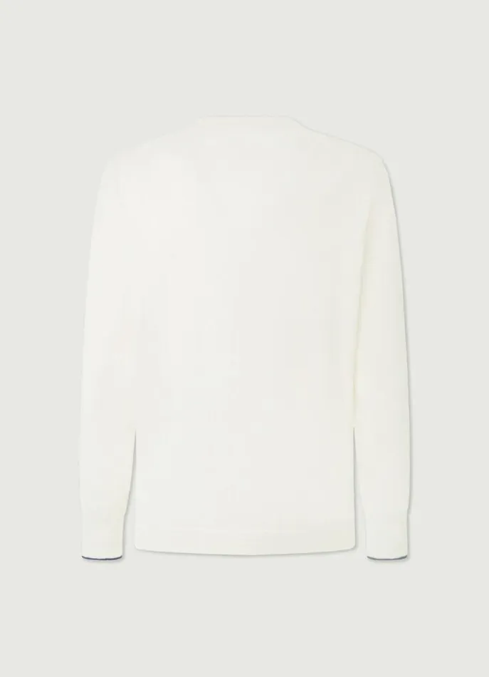 Men Knitwear Hackett London ButtonUp VNeck Cardigan Optic White