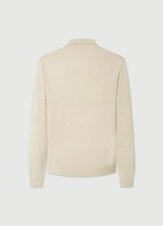 Men Knitwear Hackett London Long Sleeve Polo Shore