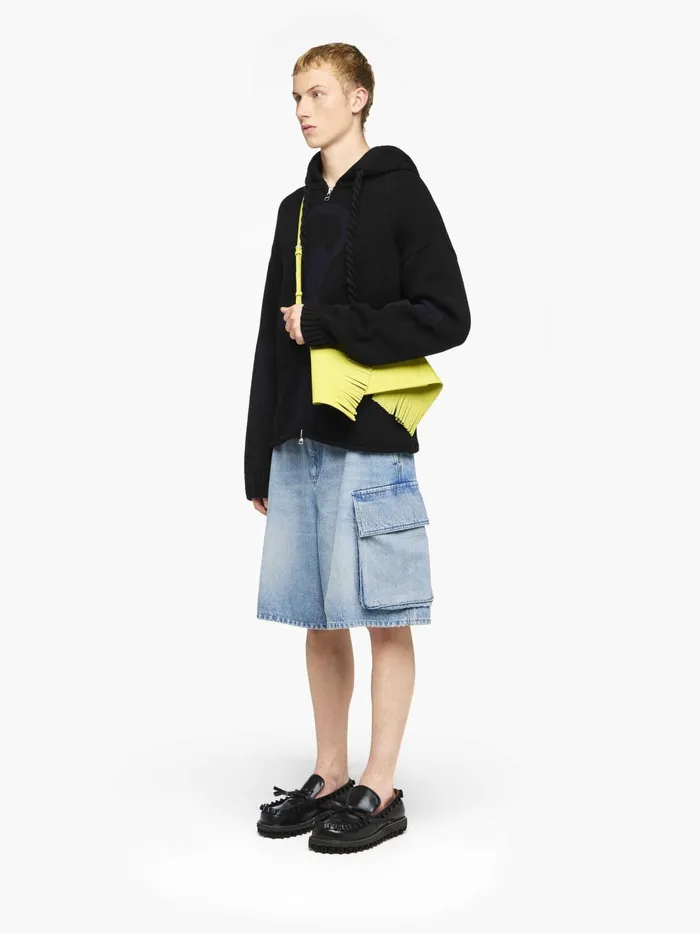 Men Knitwear JW Anderson ANCHOR LOGO HOODIE WITH ZIP Blacknavy Men Knitwear JW Anderson ANCHOR LOGO HOODIE WITH ZIP Blacknavy