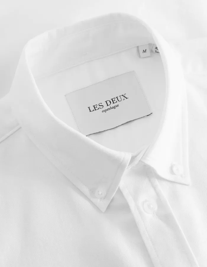 Men Konrad Oxford Shirt 8211 WhiteWhite Les Deux ShirtsOvershirts