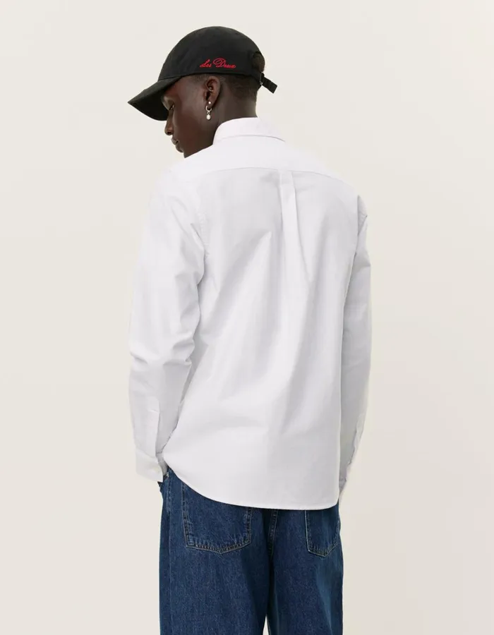 Men Konrad Oxford Shirt 8211 WhiteWhite Les Deux ShirtsOvershirts