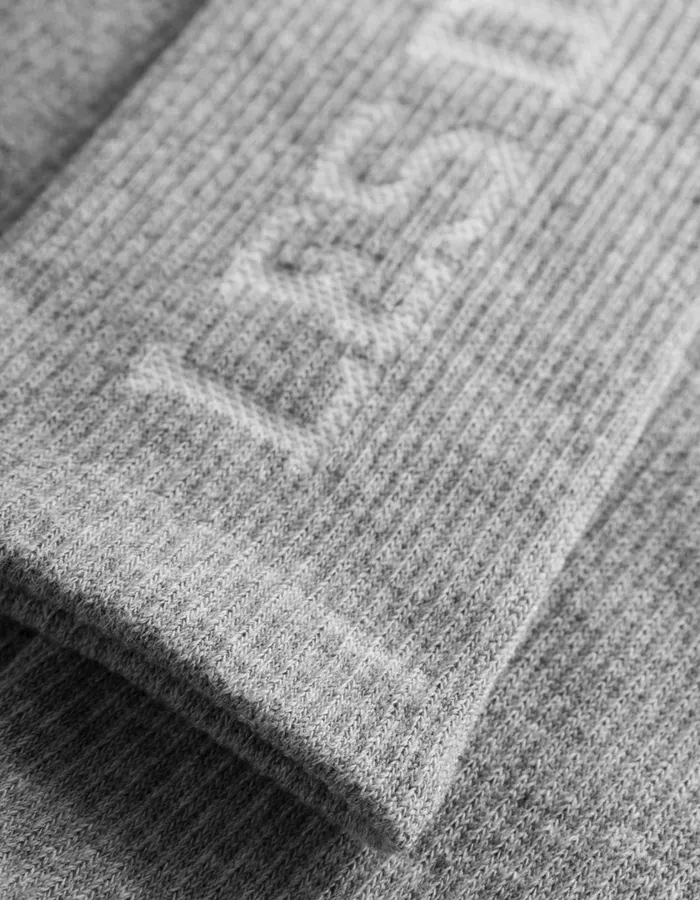 Men Les Deux Vertigo 2Pack Rib Socks 8211 Light Grey MelangeWhite Les Deux Underwear