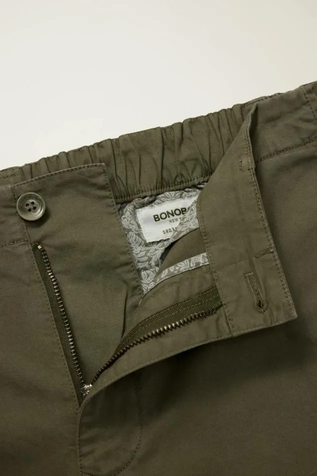 Men Lightweight Chino Short Kalamata Olive Bonobos Seasonal Pants
