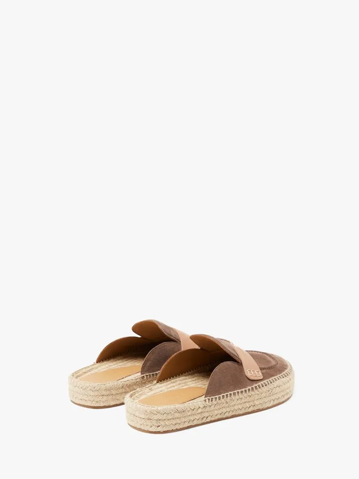 Men Loafers JW Anderson SUEDE ESPADRILLE LOAFER MULES Taupe Men Loafers JW Anderson SUEDE ESPADRILLE LOAFER MULES Taupe