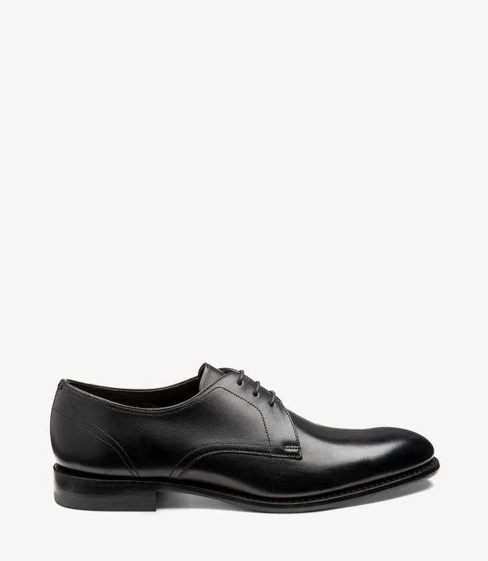 Men Loake Atherton Black Plain Ties