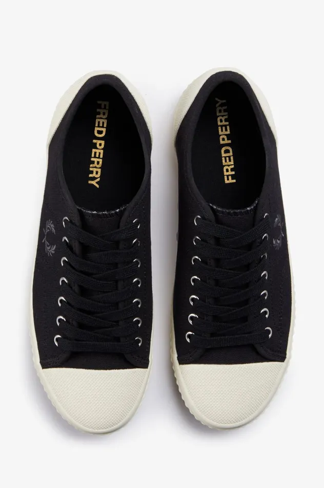 Men Low Hughes Blackgunmetal Fred Perry Shoes