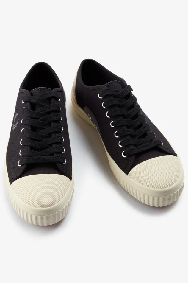 Men Low Hughes Blackgunmetal Fred Perry Shoes