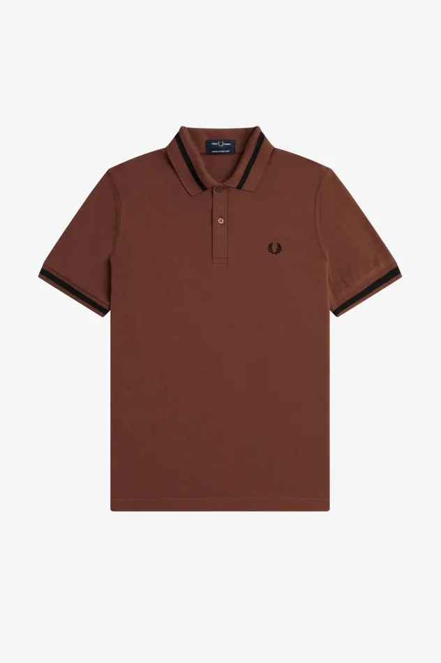 Men Made In EnglandM2 Whisky Brownblack Fred Perry Polo Shirts