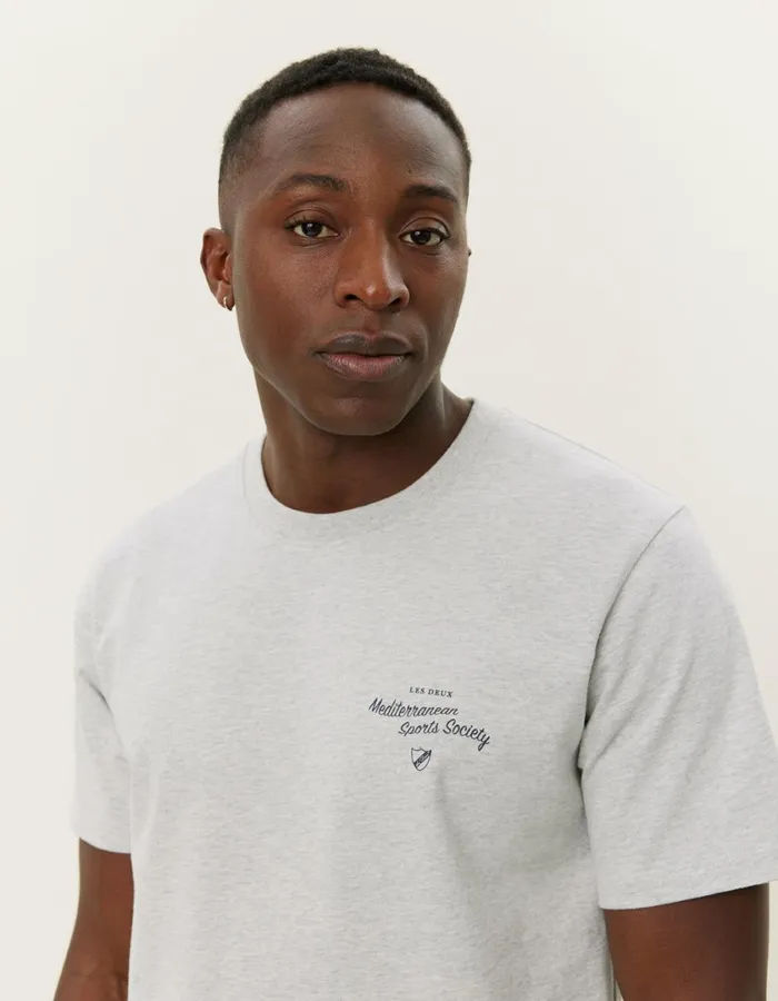 Men Mediterranean TShirt 8211 Snow Melange Les Deux Tshirts