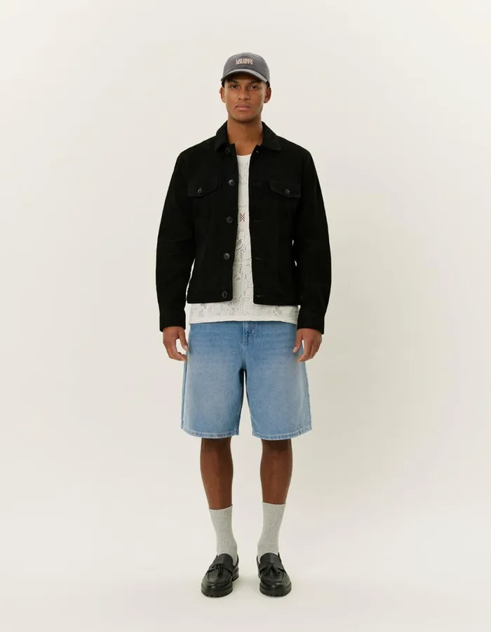 Men Micah Suede Jacket 8211 BlackBlack Les Deux JacketsCoats