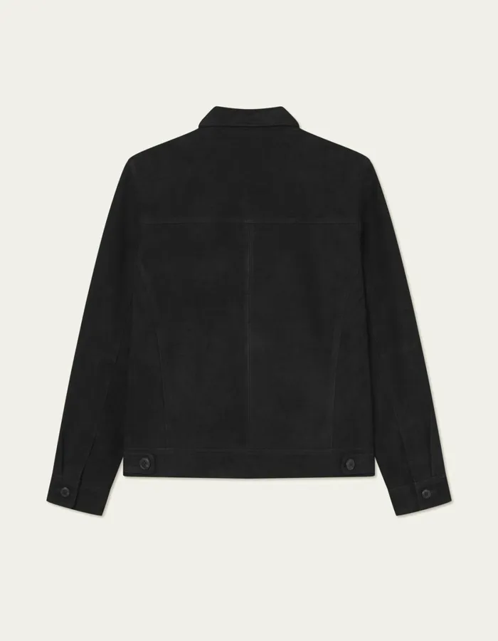 Men Micah Suede Jacket 8211 BlackBlack Les Deux JacketsCoats