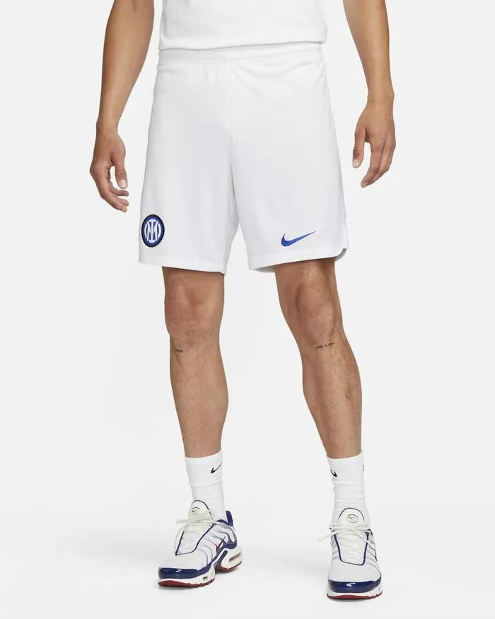 Men Nike Shorts Inter Milan 202324 Stadium HomeAway Whitewhitelyon Blue