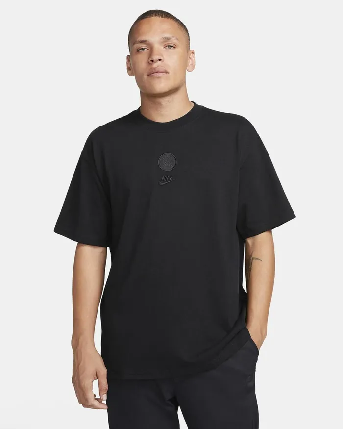 Men Nike Tops And TShirts Paris SaintGermain Premium Essentials Black