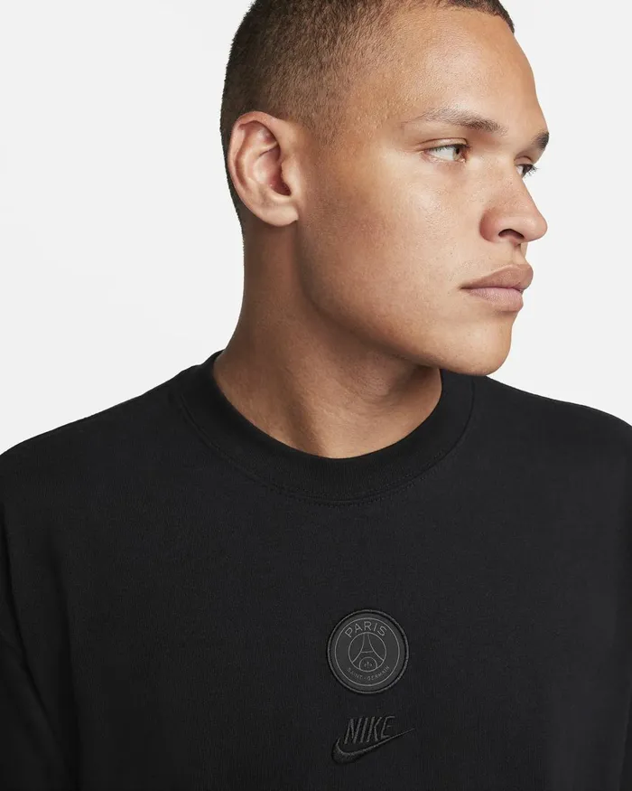 Men Nike Tops And TShirts Paris SaintGermain Premium Essentials Black
