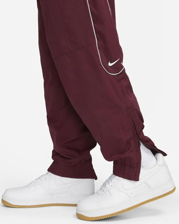 Men Nike Trousers And Tights Solo Swoosh Night Maroonwhite