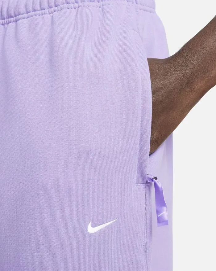 Men Nike Trousers And Tights Solo Swoosh Space Purplewhite