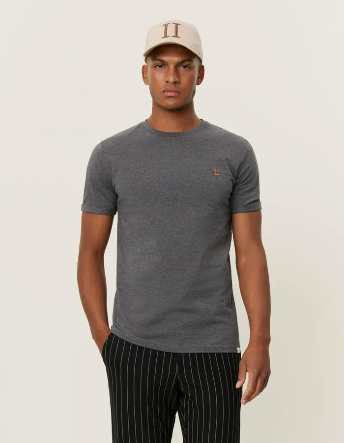 Men Norregaard TShirt 8211 Seasonal 8211 Charcoal MelangeOrange Les Deux Tshirts