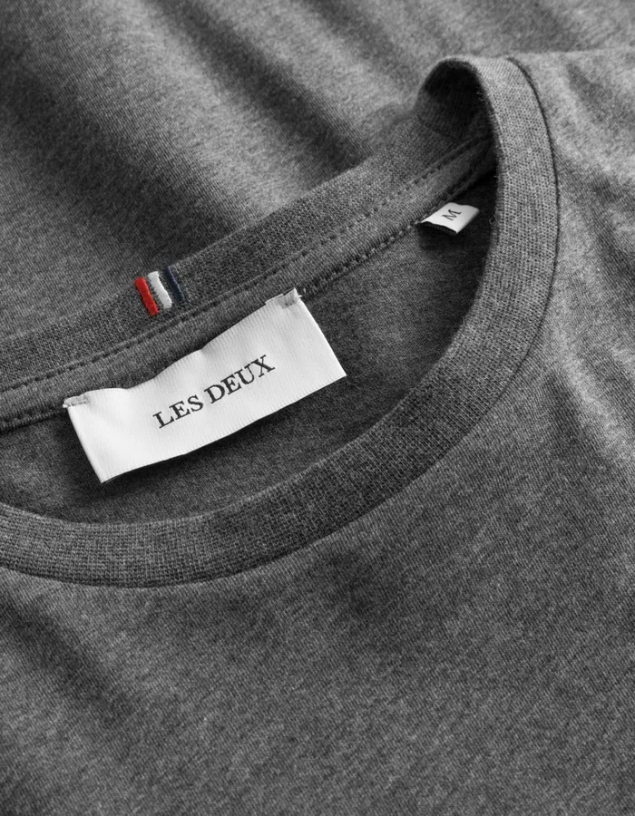 Men Norregaard TShirt 8211 Seasonal 8211 Charcoal MelangeOrange Les Deux Tshirts