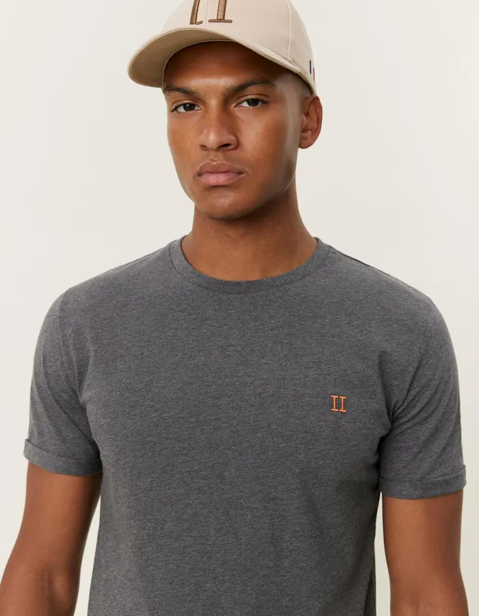 Men Norregaard TShirt 8211 Seasonal 8211 Charcoal MelangeOrange Les Deux Tshirts