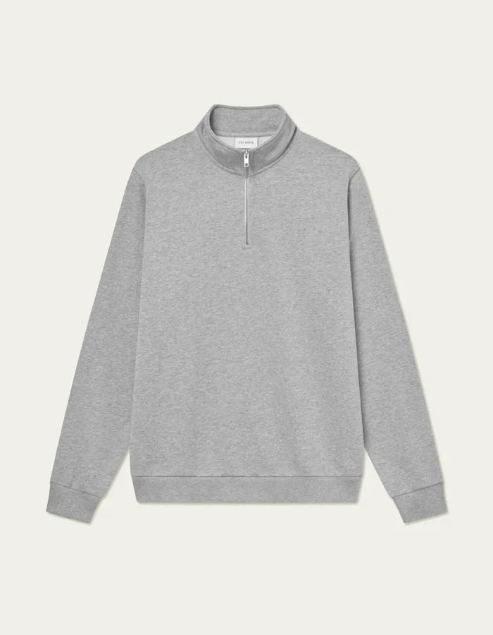 Men Norregaard Tonal HalfZip Sweatshirt 8211 Grey Melange Les Deux HoodiesSweatshirts Men Norregaard Tonal HalfZip Sweatshirt 8211 Grey Melange Les Deux HoodiesSweatshirts