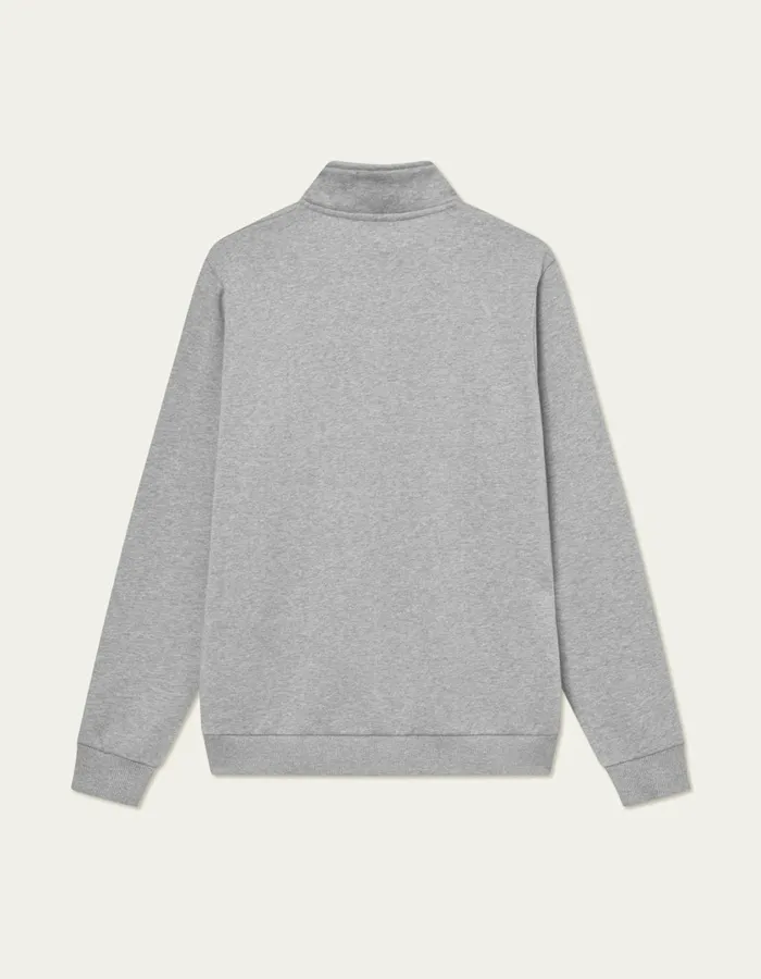 Men Norregaard Tonal HalfZip Sweatshirt 8211 Grey Melange Les Deux HoodiesSweatshirts